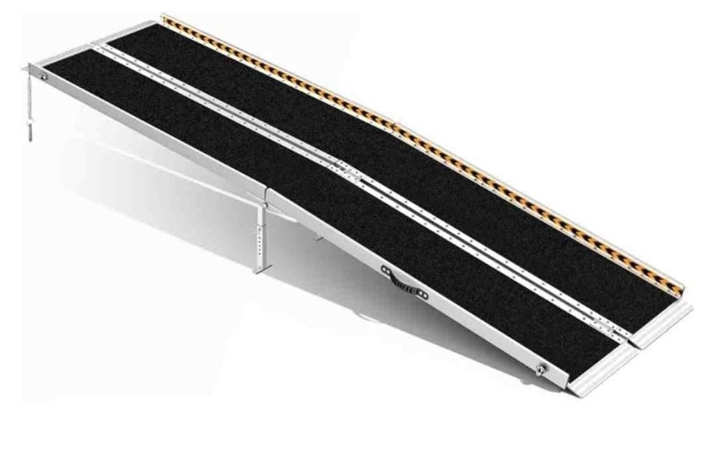 TaiH Leo 8FT Wheelchair Ramp with Support Legs, 800lbs Load-Bearing