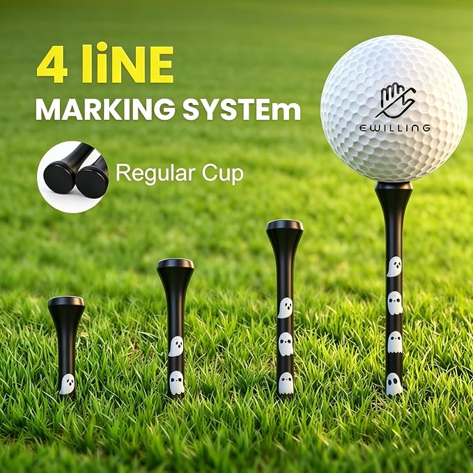 EWILLING Funny Golf Tees with Cute Ghost Design | Premium Bamboo