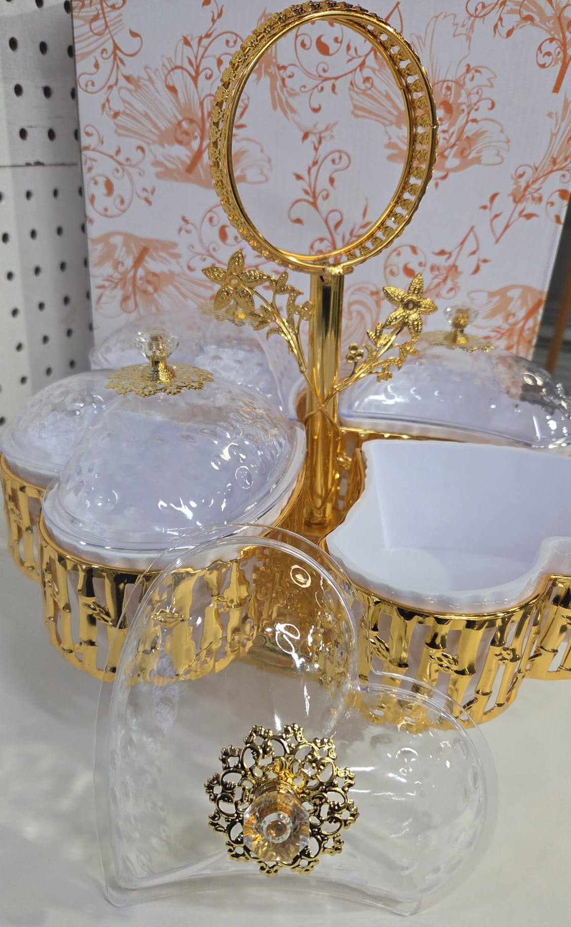 GOLD CANDY/DRY FRUIT HOLDER