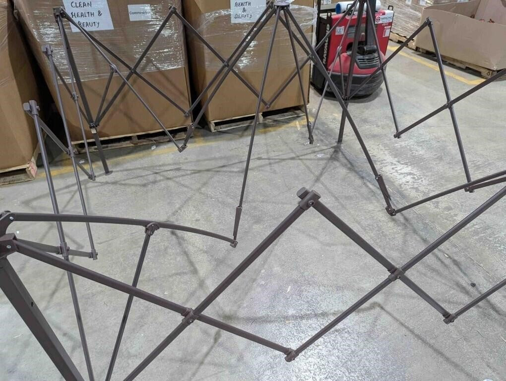 Brown Pop Up Gazebo Canopy 11 ft. x 11 ft. With Netting