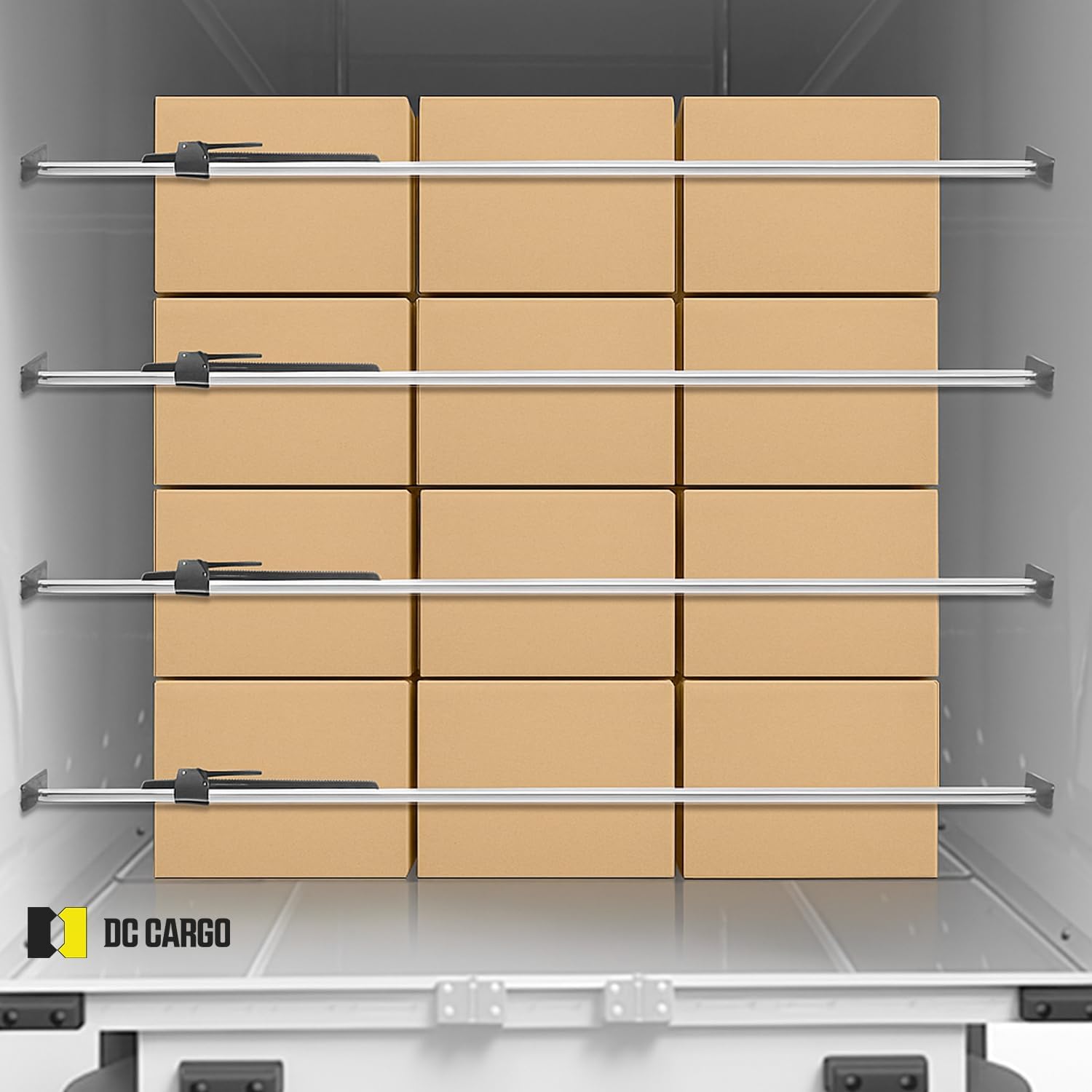 DC Cargo Mall Heavy-Duty Adjustable Load Lock Bars for Trailers - Pack of 4 -