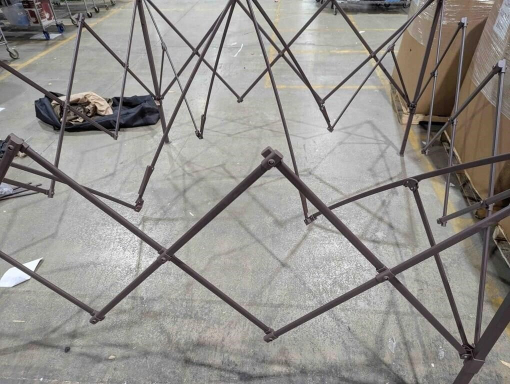 Brown Pop Up Gazebo Canopy 11 ft. x 11 ft. With Netting