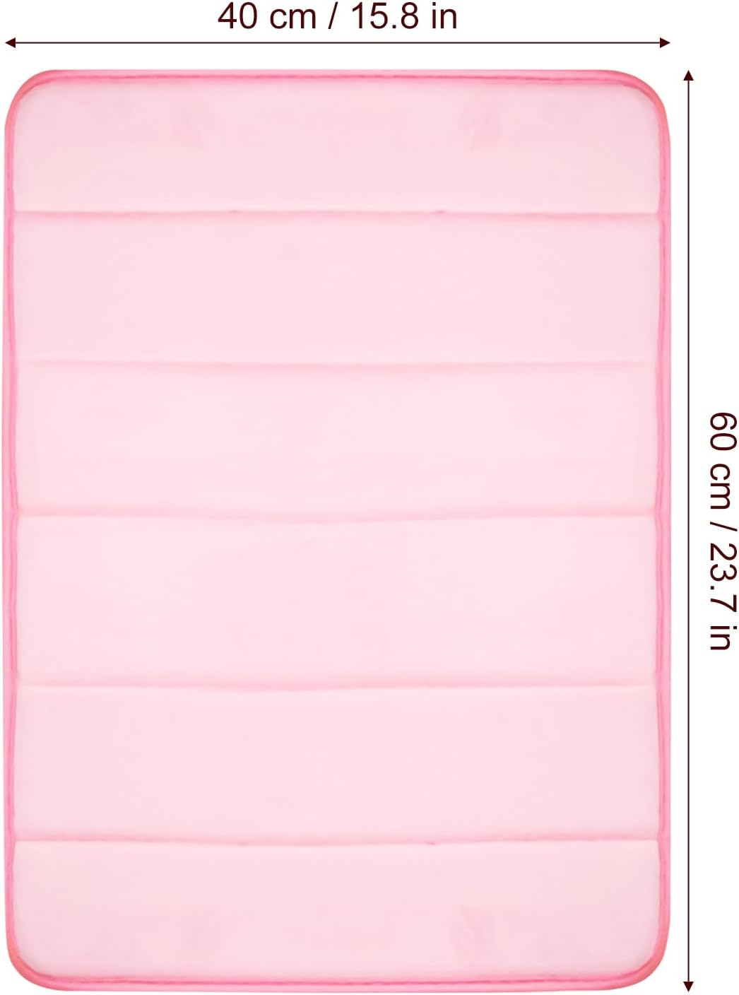 Xerhnan Memory Foam Bath Mat, Size 15.8” x 24” (2, Pink)