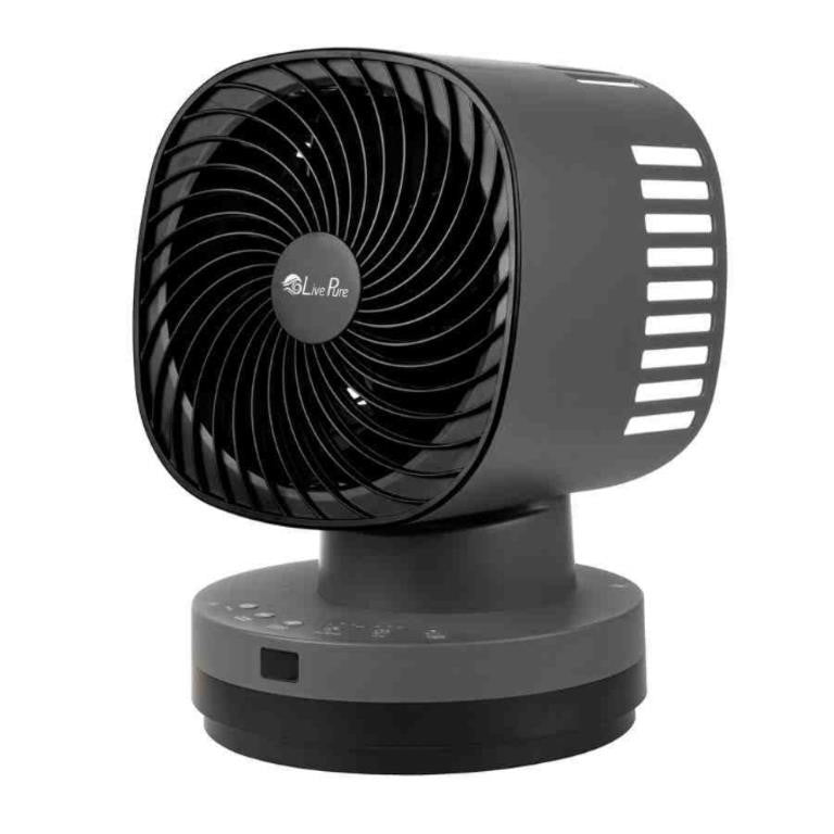 Live Pure Orbital 4 Speed Oscillating Fan, Graphite, LP1200FAN