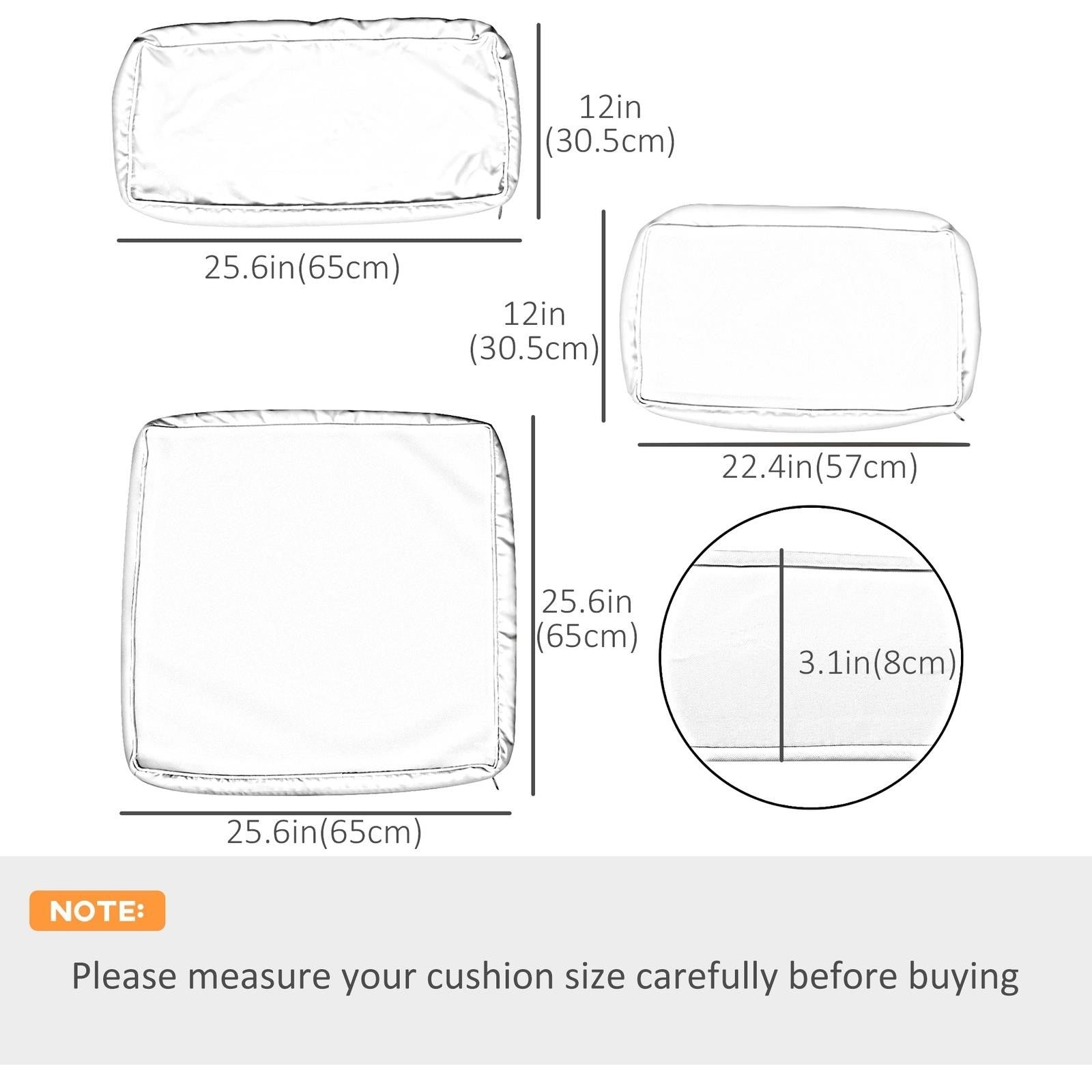 Patio Rattan Sofa Set Cushion BL22242