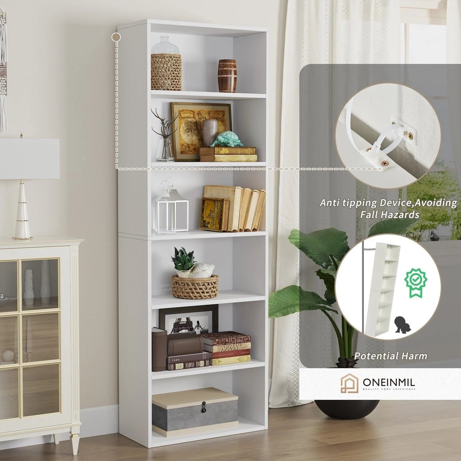 6-Tier High Bookshelf EN44720