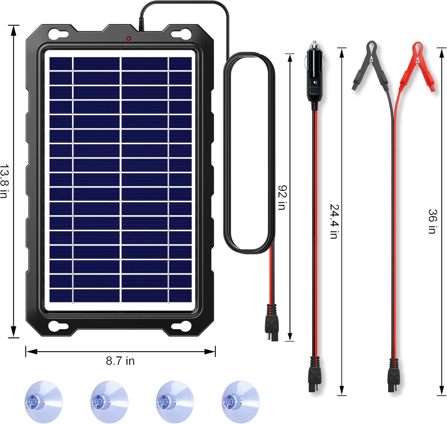 POWOXI 7.5W-Solar-Battery-Trickle-Cha