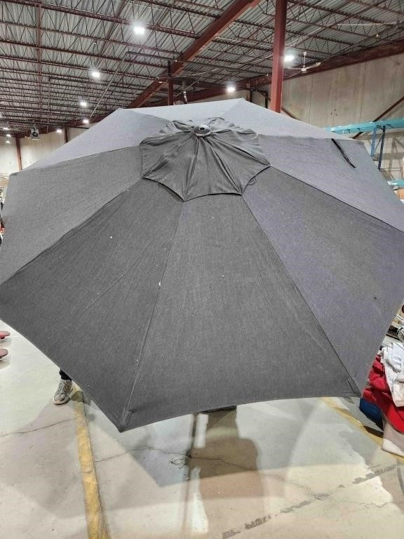 Sunvilla 10ft Market Umbrella With LED Lights, black.