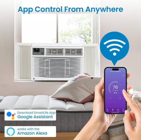 Window Air Conditioner Cools 350 sq. ft. 8,000 BTU (DOE) 115 Volts. WHITE
