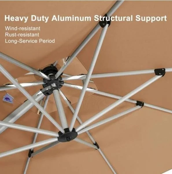 Beige 10x13 Cantilever Umbrella EN44579