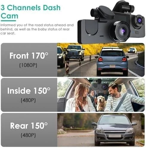 3 Channel Dash Cam EK42397