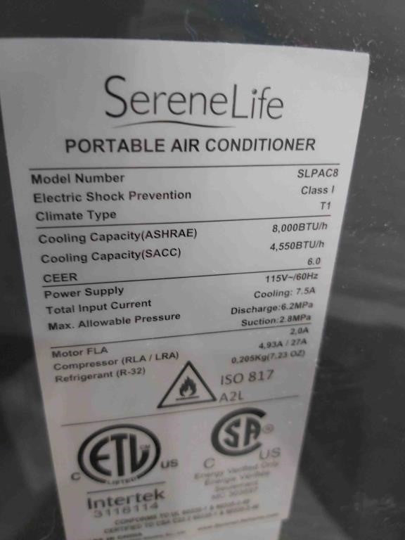 SereneLife Portable Electric Air Conditioner Unit-900W 8000 BTU