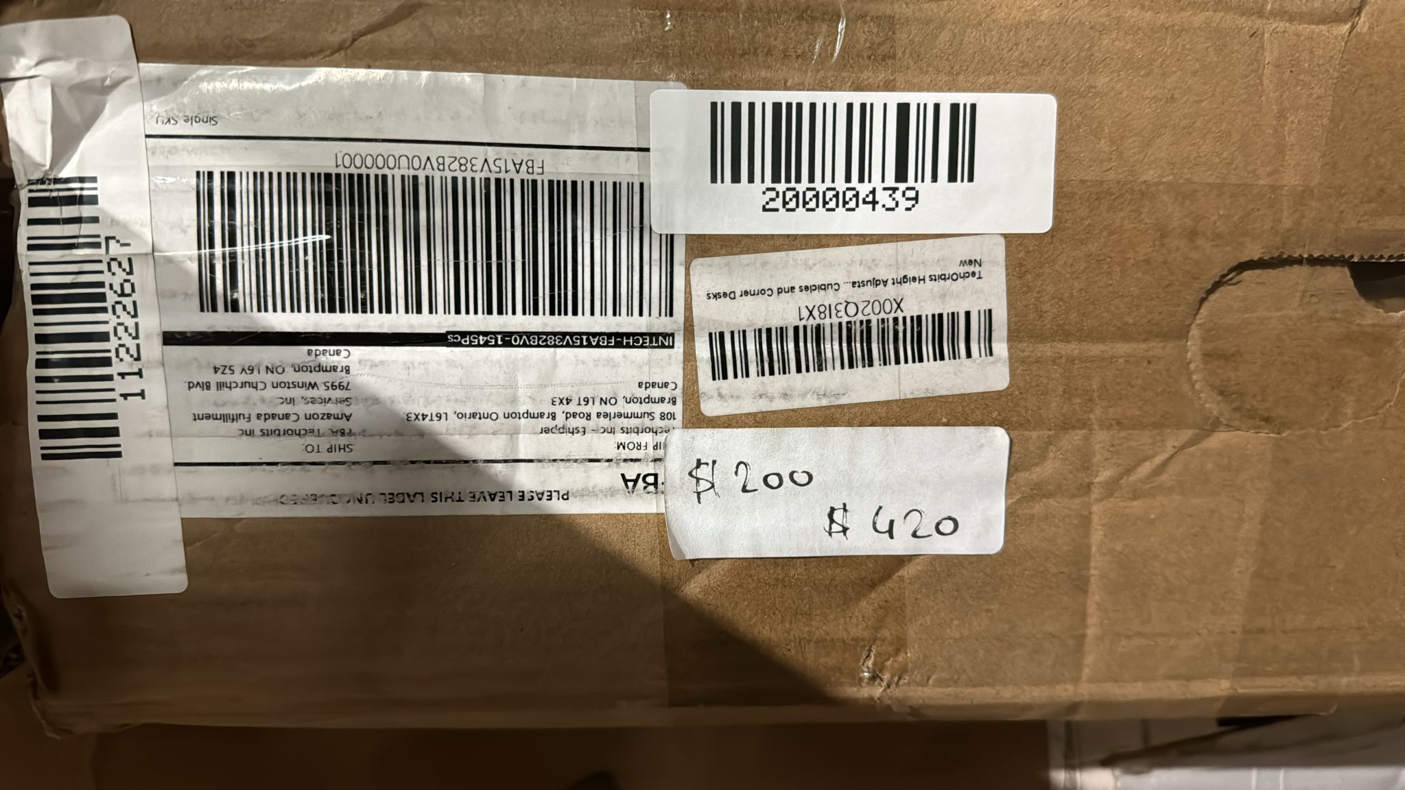 Desk - 37" echOrbits Height Adjustable Stand Up Corner Standing Desk Riser - Desktop Sit Stand Desk Fits Cubicles and Corner Desk