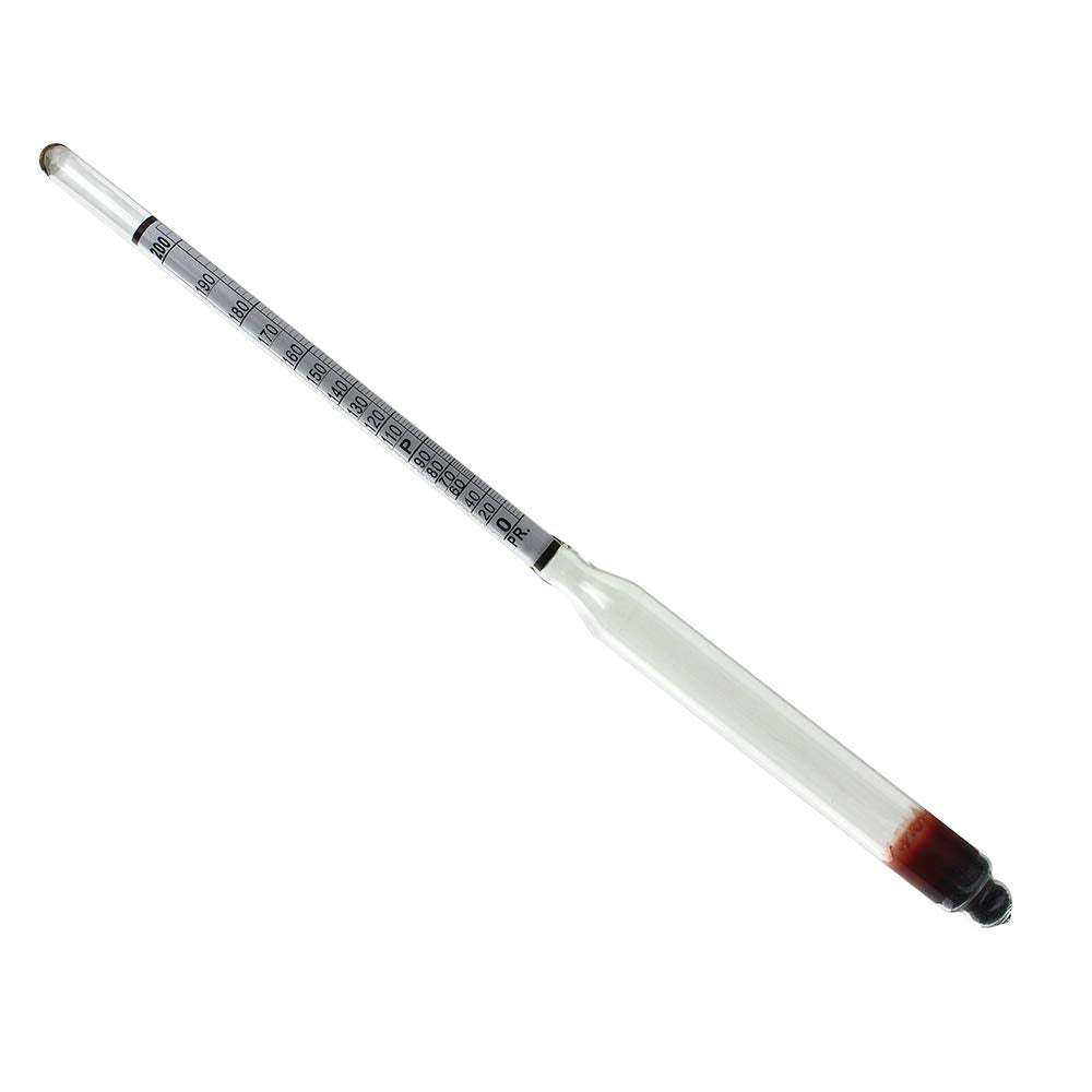 Home Brew Stuff Hydrometer - Alcohol, 0-200 Proof and Tralle by Bellwether, Transparent, 6612-1
