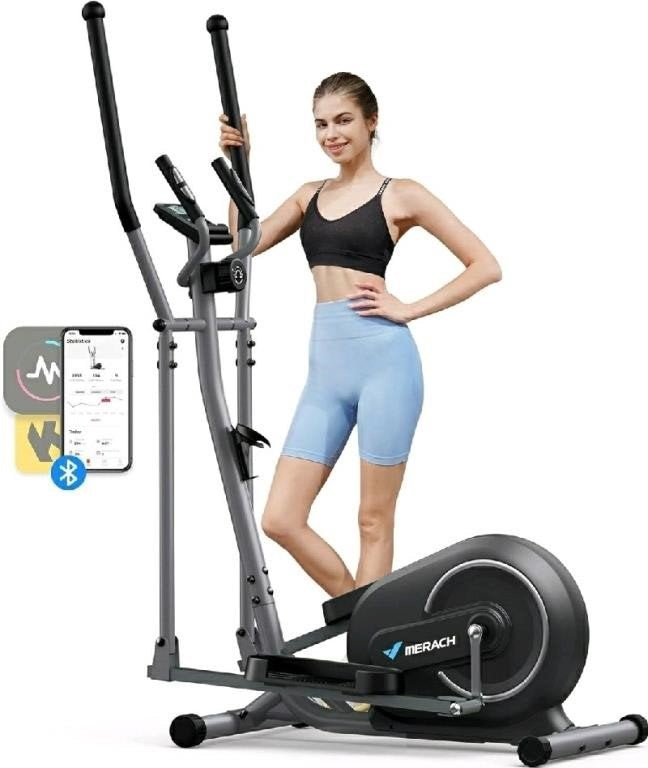 MERACH, Elliptical Exercise Machine, Compact Ellip