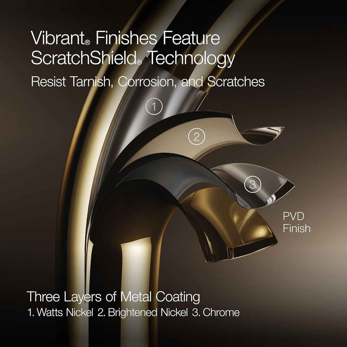 K22974-2MB Crue TOUCHLESS PD Deck FCT VBMBRS Vibrant Brushed Moderne Brass.