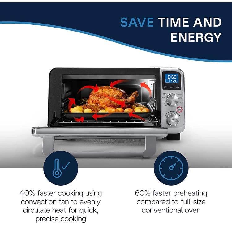 De‘Longhi Convection Toaster Oven, 14L Digital wit