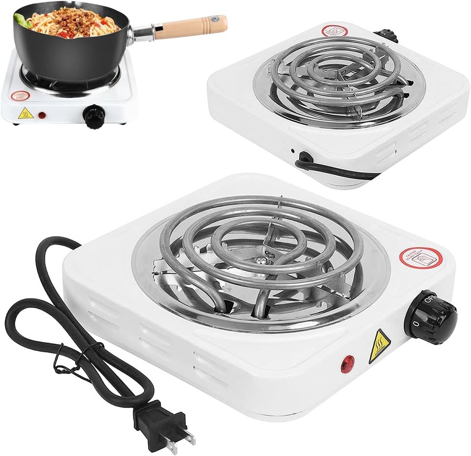 Electric Stove, Portable Hot Plate Single Tube Kitchen Single Burner Utensil Countertop Burners 11