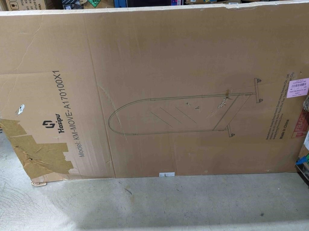 Hasipu 67" x 40" Arched Full Length Mirror on Wheels, White