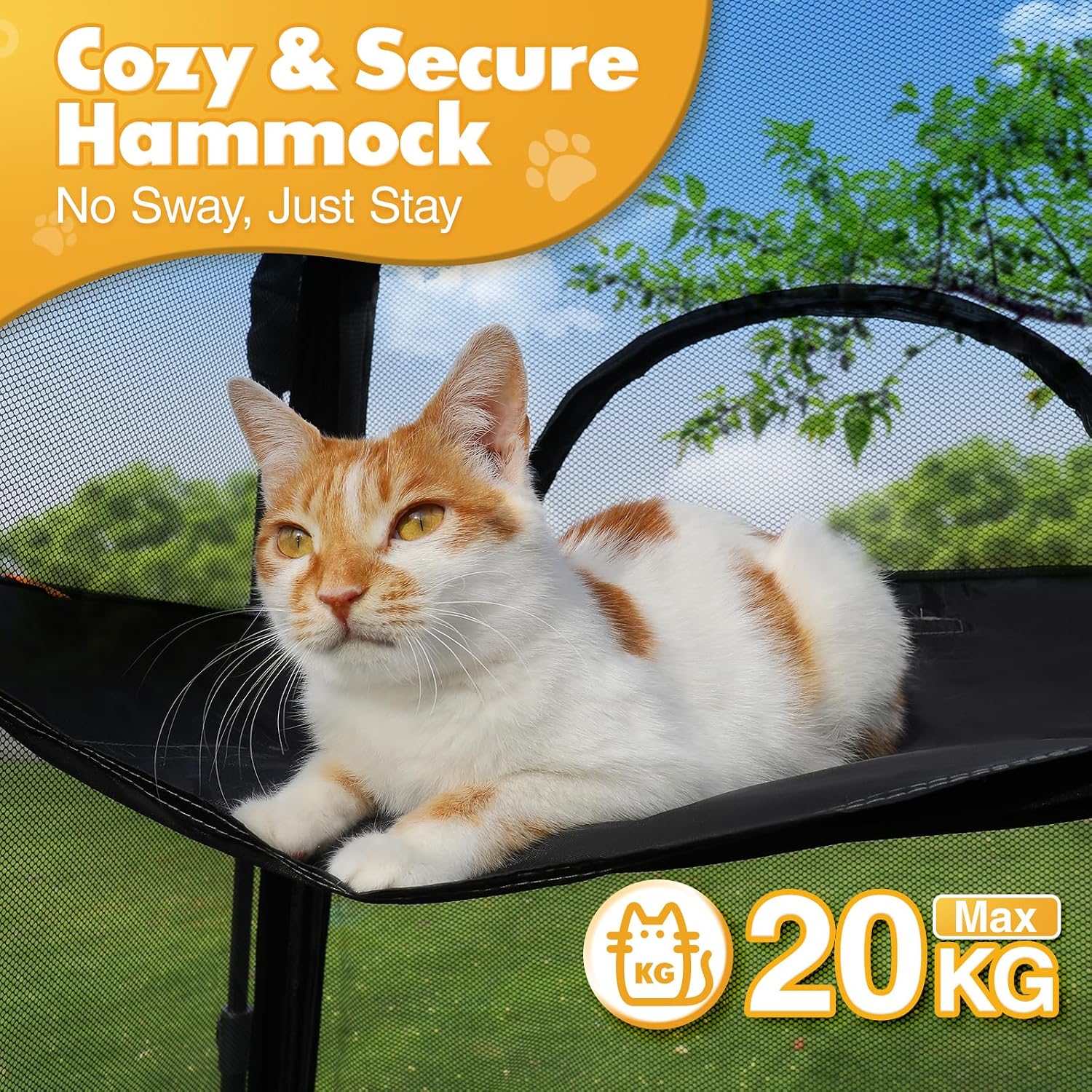 Rywell Extra Large Triple Outdoor Cat Enclosure, Pop Up Cat Tent Outdoor