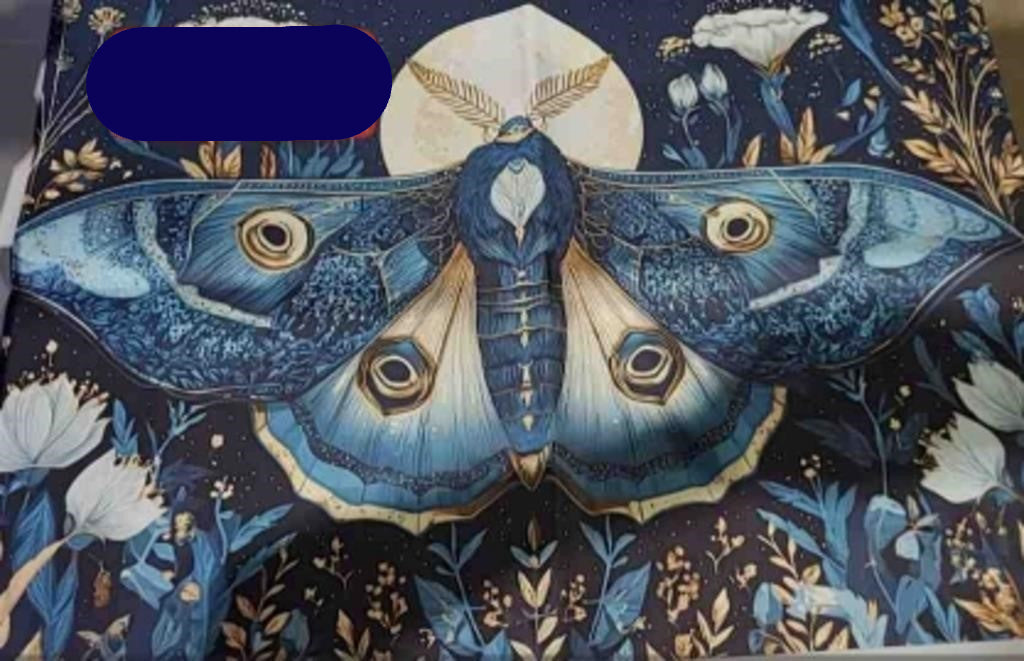 WDESYADMS 1PC Blue Moth Moonlight Rubber Stove Counter