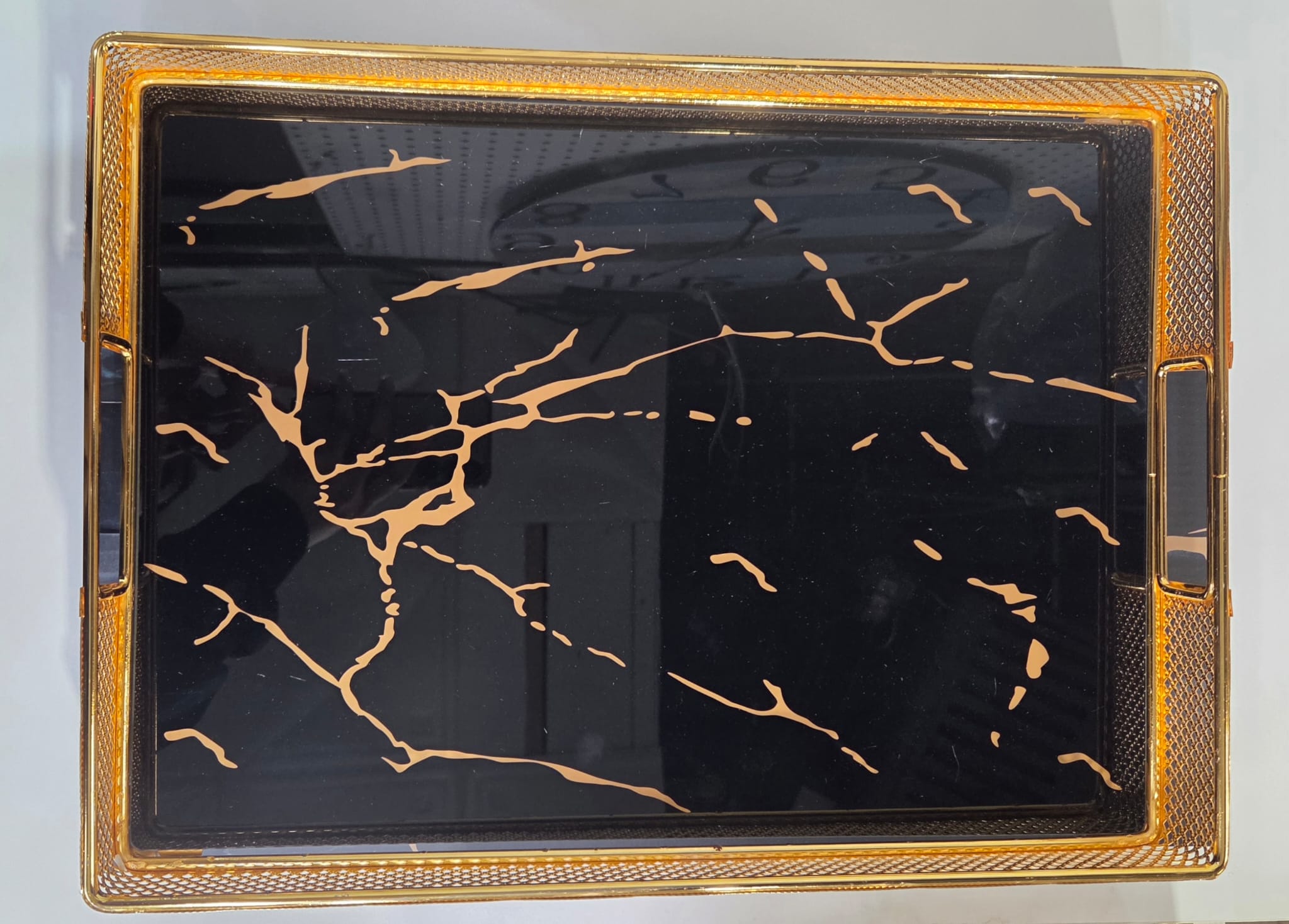 TRAY MARBLE BLACK s