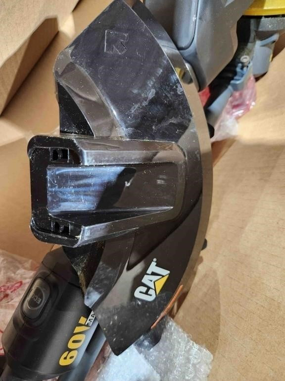 CAT 60V Cordless Grass Trimmer, DG610, 15" Cut Path, Black/Yellow