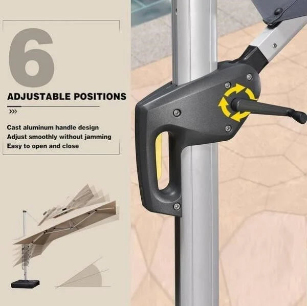 Beige 10x13 Cantilever Umbrella EN44579