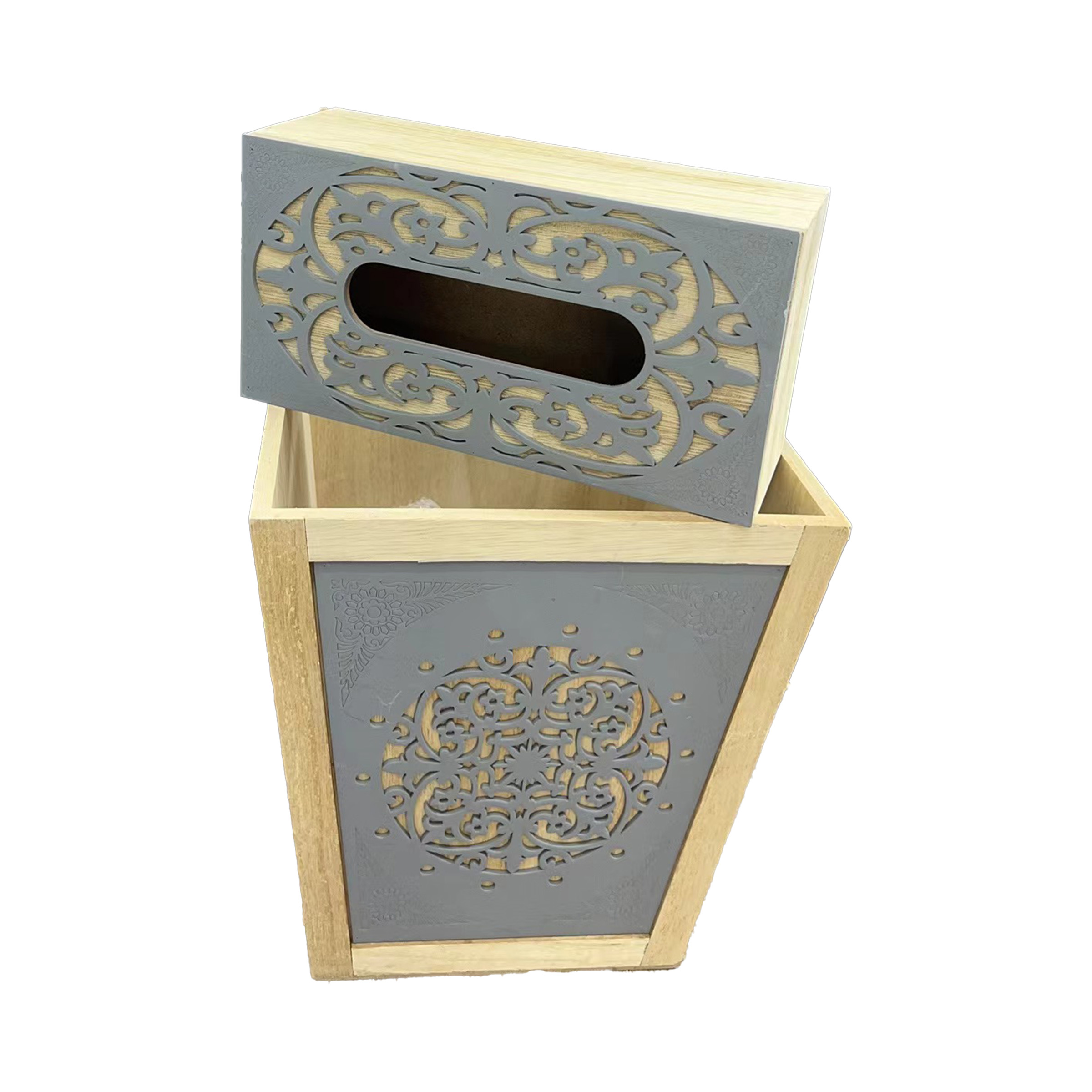 Trash Bin + Tissue Box Set(2Pcs)