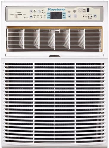 Keystone 10,000 BTU Slider Window Air Conditioner and Dehumidifier, 115V