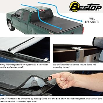 Bestop 18205-01 ZipRail Tonneau Cover