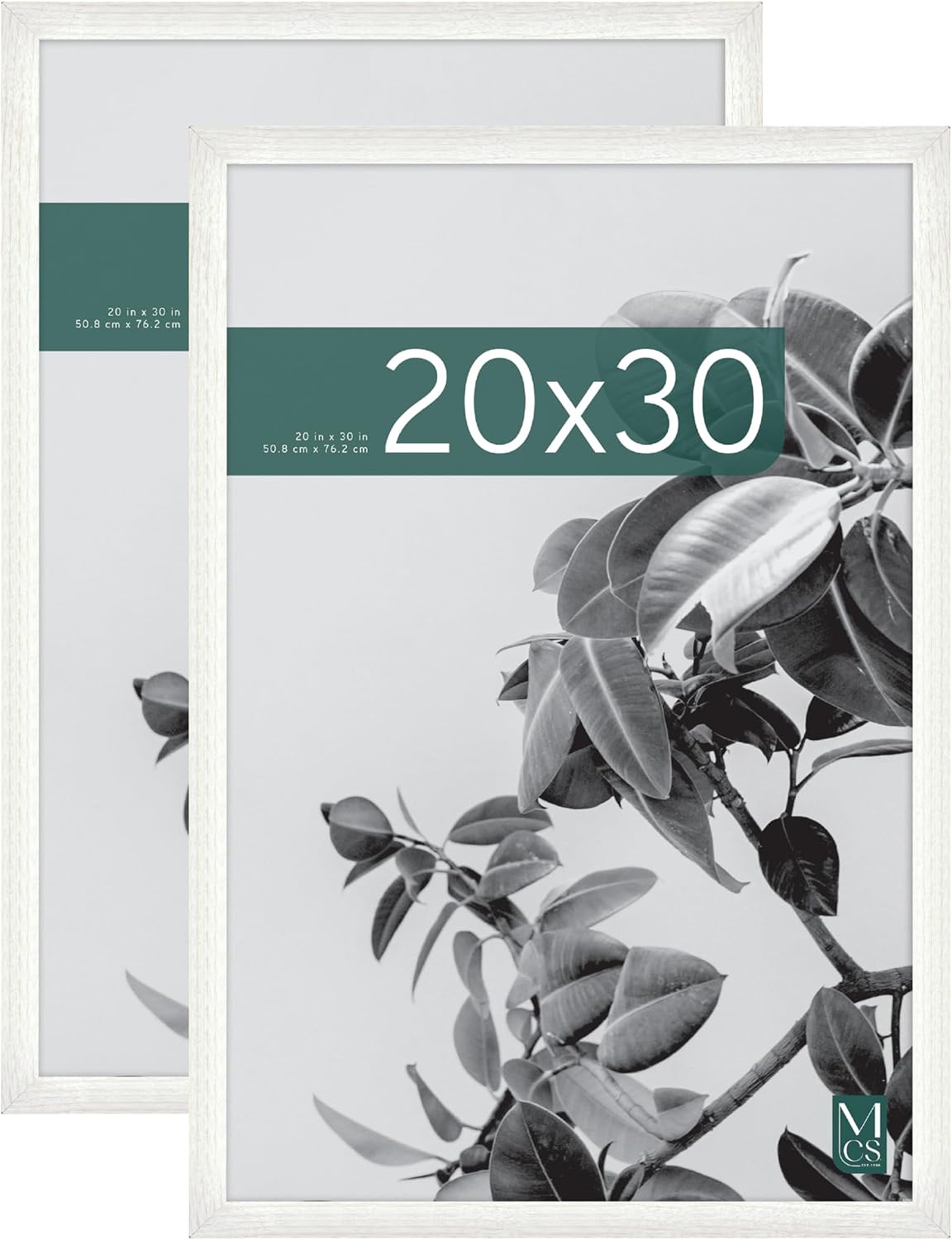 MCS Studio Gallery Poster Frame, 20x30, White Woodgrain, 2-Pack |