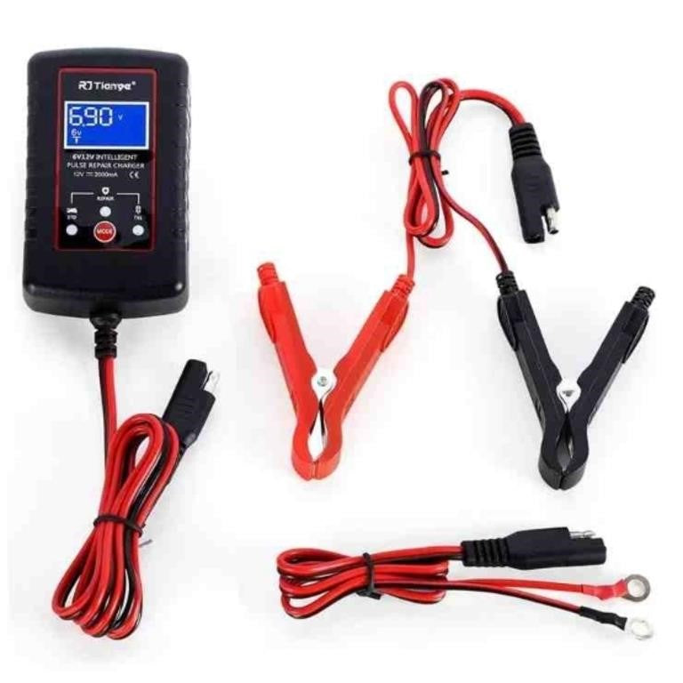 RJTIANYE Ultra-Thin 6V 12V-2A Charger with ASE Adapter Cable,RJ-C120201A