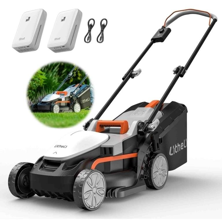 Litheli Cordless Lawn Mower, U20 Series 20V Electric Lawn Mowers, 13 Inch U20LM02-0A110-CA, Multicolor