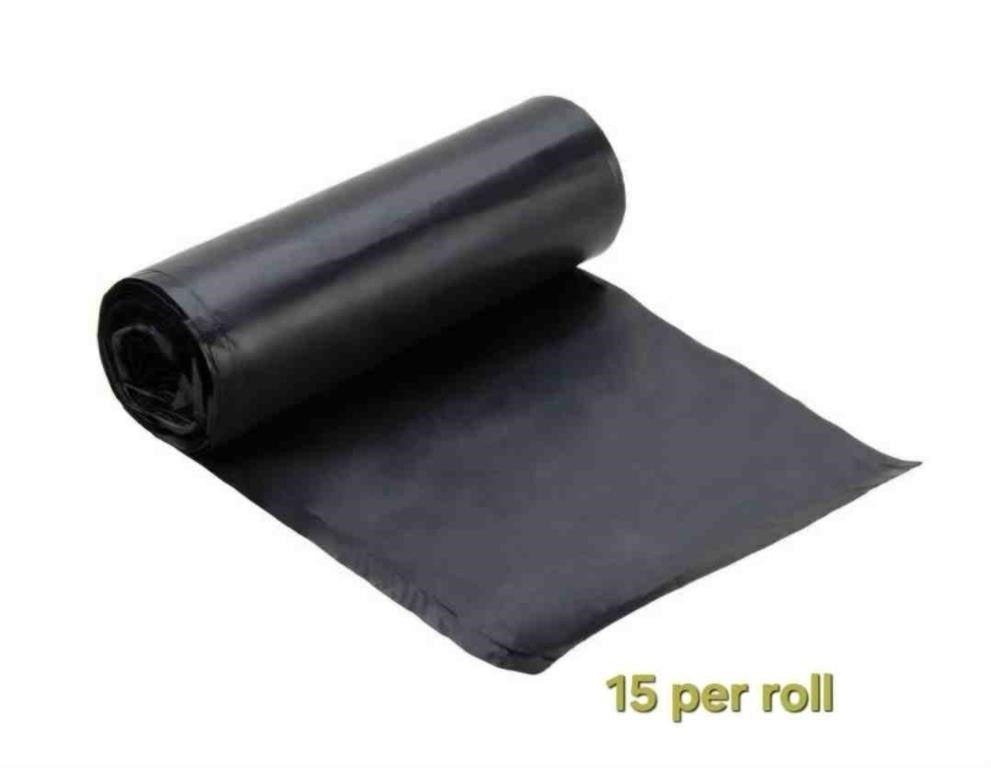 Rolls Heavy Duty Industrial Trash Can Bags, Contractor Garbage Bag Rolls, 47×32in, Black -15 per roll
