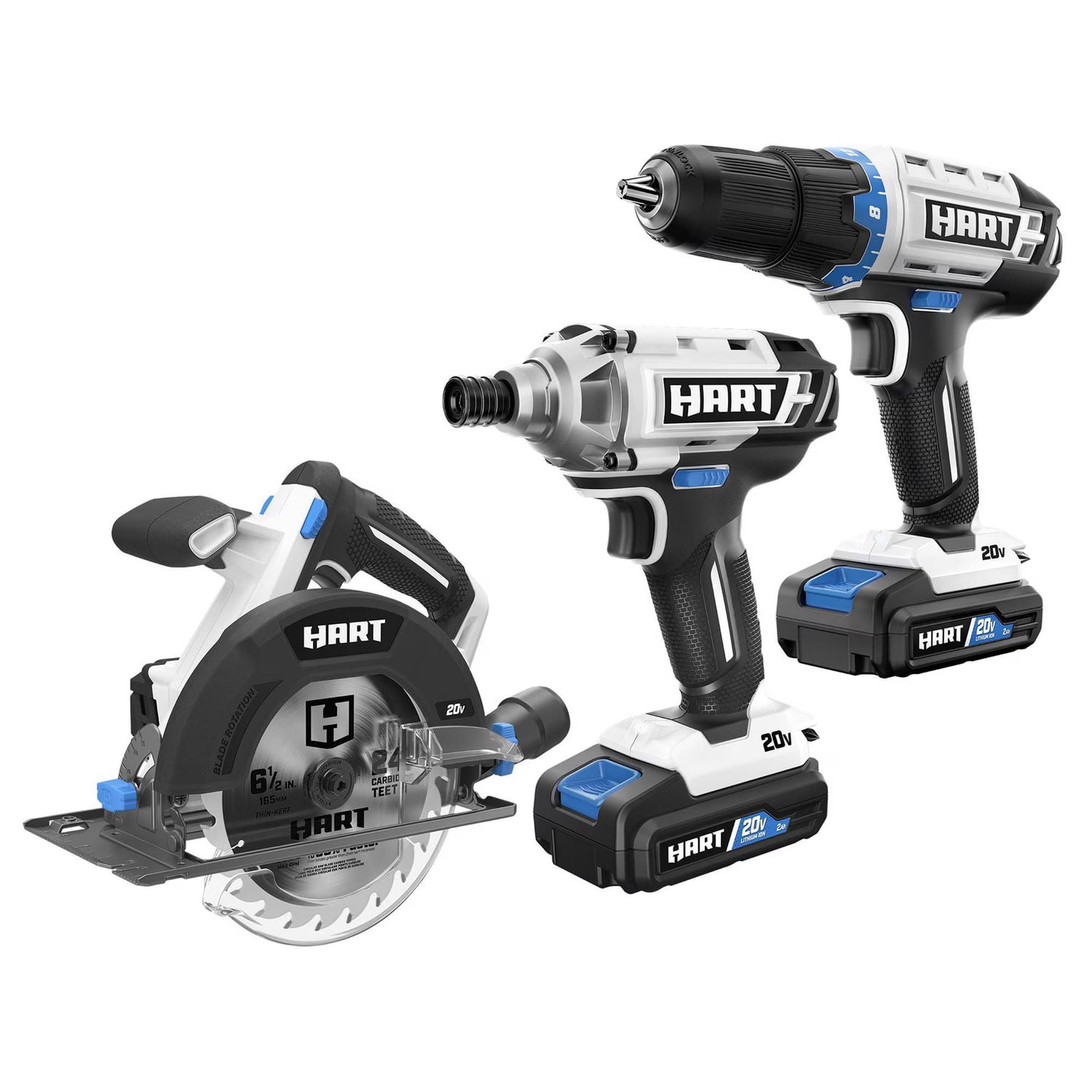Hart 20-Volt 3 Tool Hart 20-Volt, 2.0ah Lithium-Ion Batteries Not Included