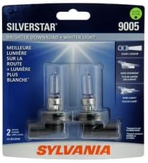 SYLVANIA 9005 SilverStar Halogen Headlight Automotive Bulb, 2 Bulbs