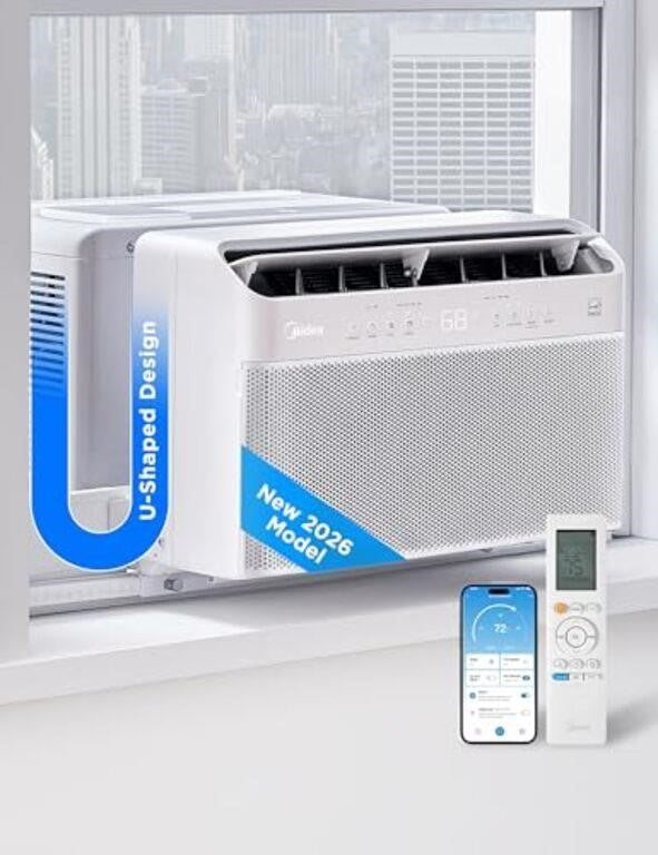 Midea 12,000 BTU U Shaped Smart Inverter Window Air Conditioner - Cools 550 Sq Ft