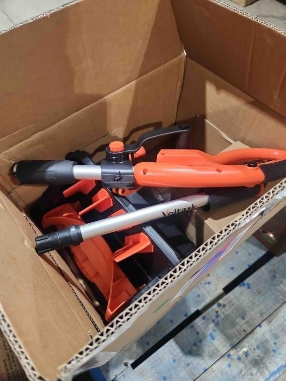 VOLTASK Cordless Snow Shovel Brushless, 24V 13 Inch Cordless Snow Blower, Orange/Black