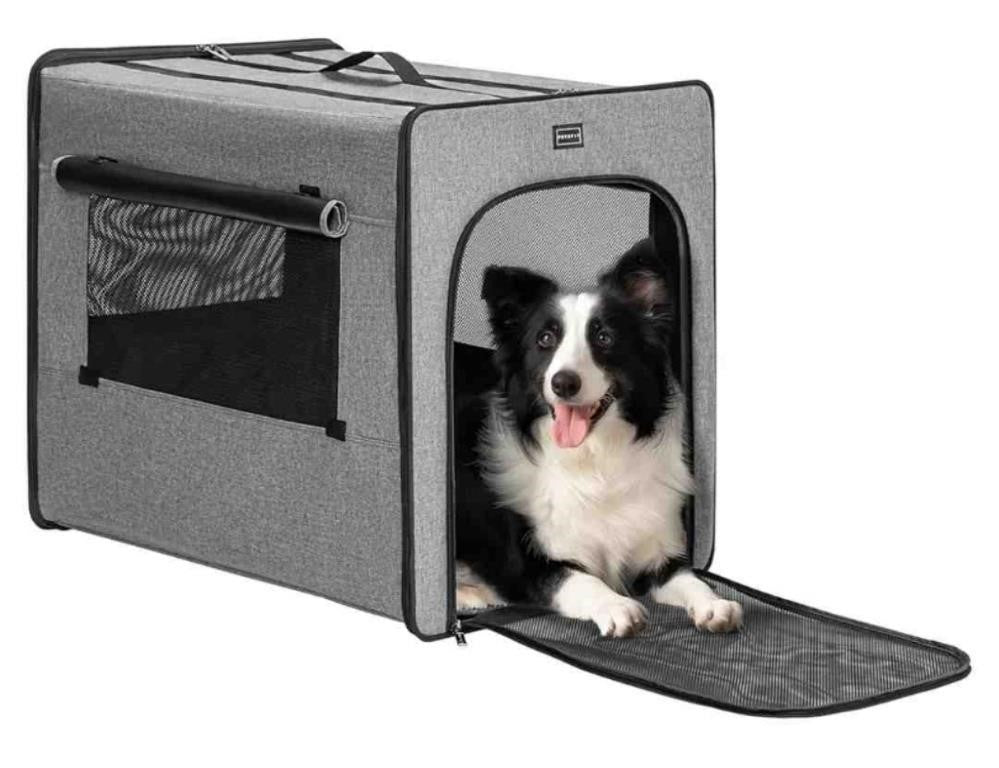 PETSFIT Soft Dog Crate with Thicken Mat,