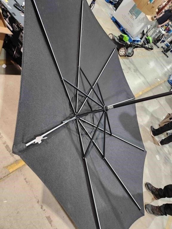 Sunvilla 10ft Market Umbrella With LED Lights, black.