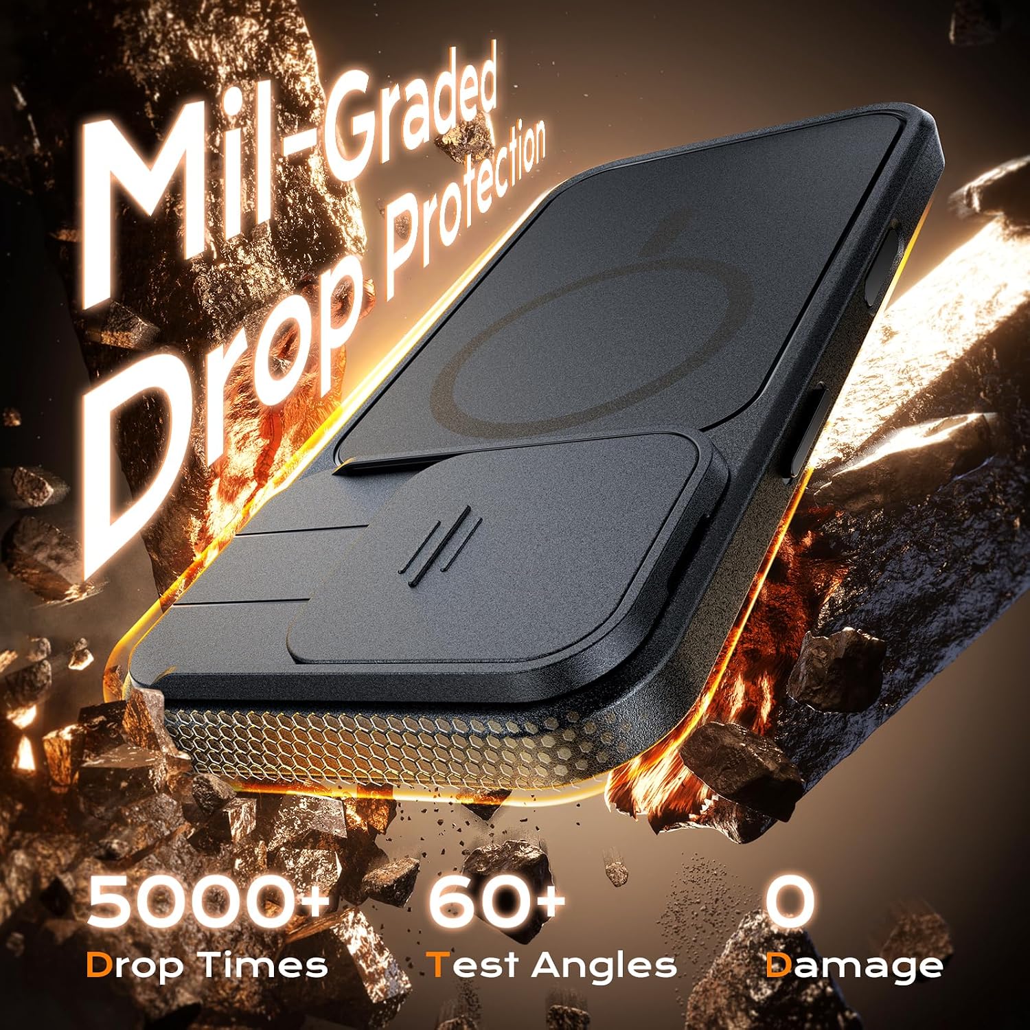 TOCOL for iPhone 16 Pro Case, Space Black