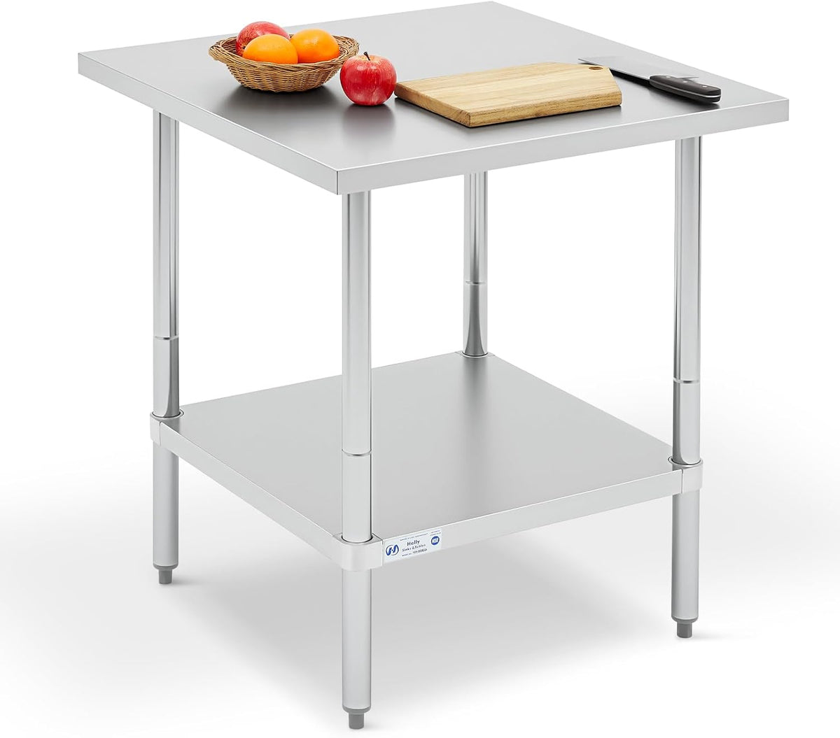 Hally Stainless Steel Table 30"x30", Restaurant & BBQ station, HSW-3030SB