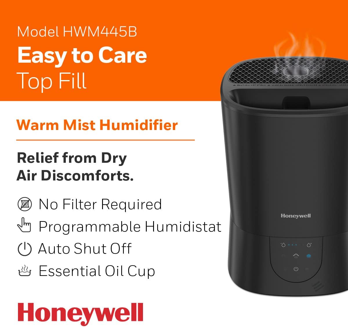 Honeywell Warm Mist Humidifier - Black