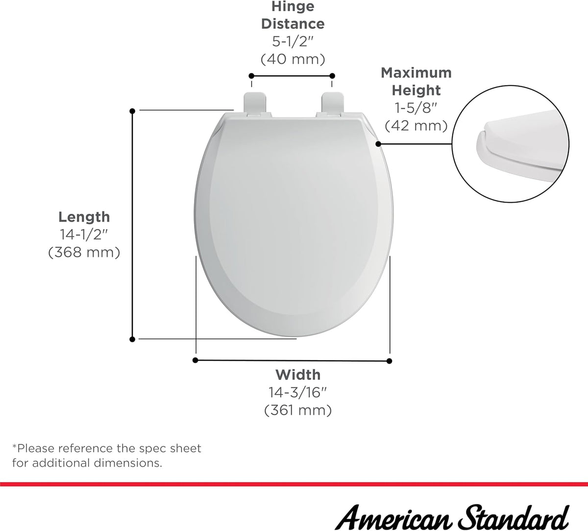 American Standard 5503B00B.020 Bathtub, White