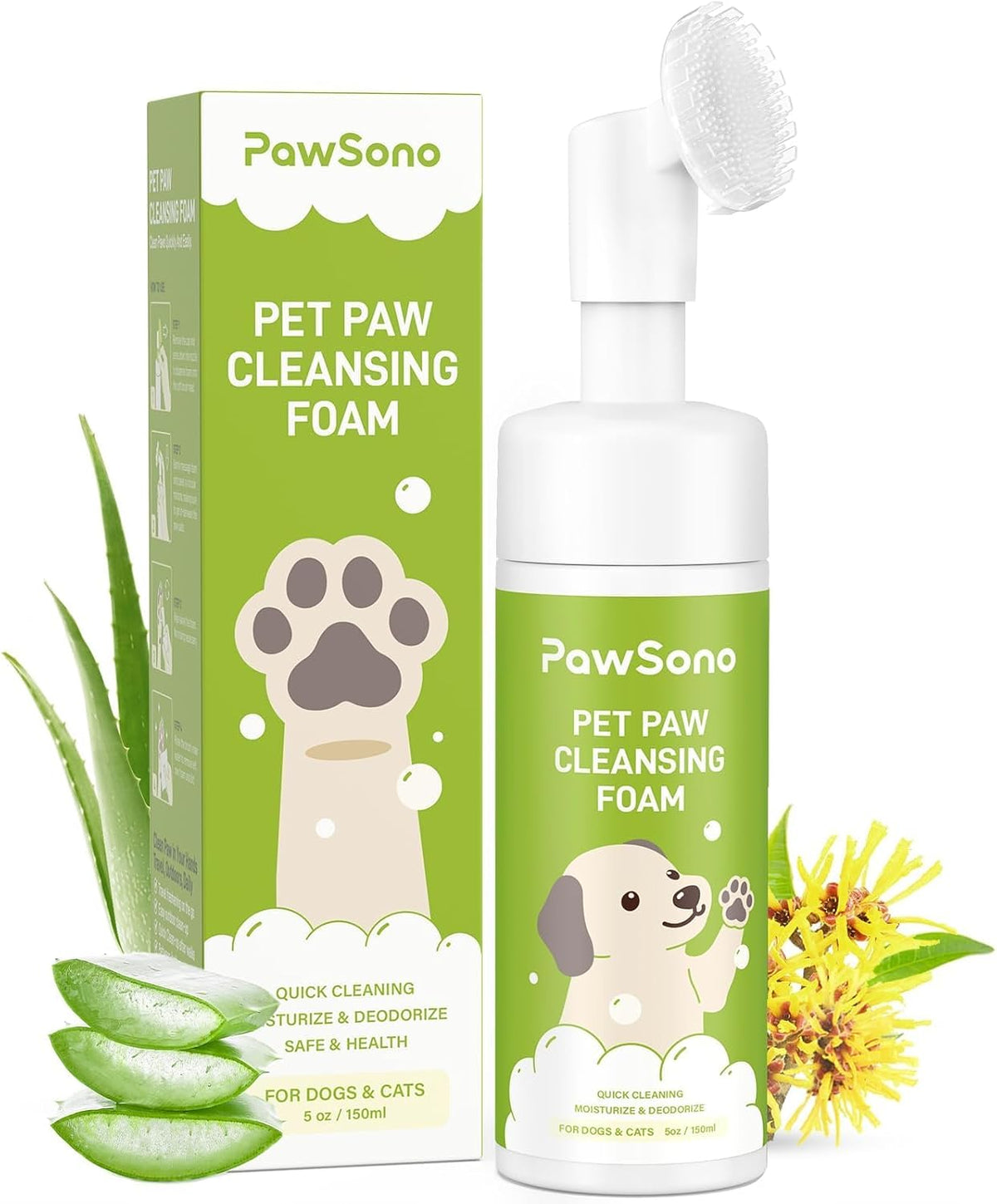 PawSono Paw Cleaner for Dogs & Cats, (5 fl oz)