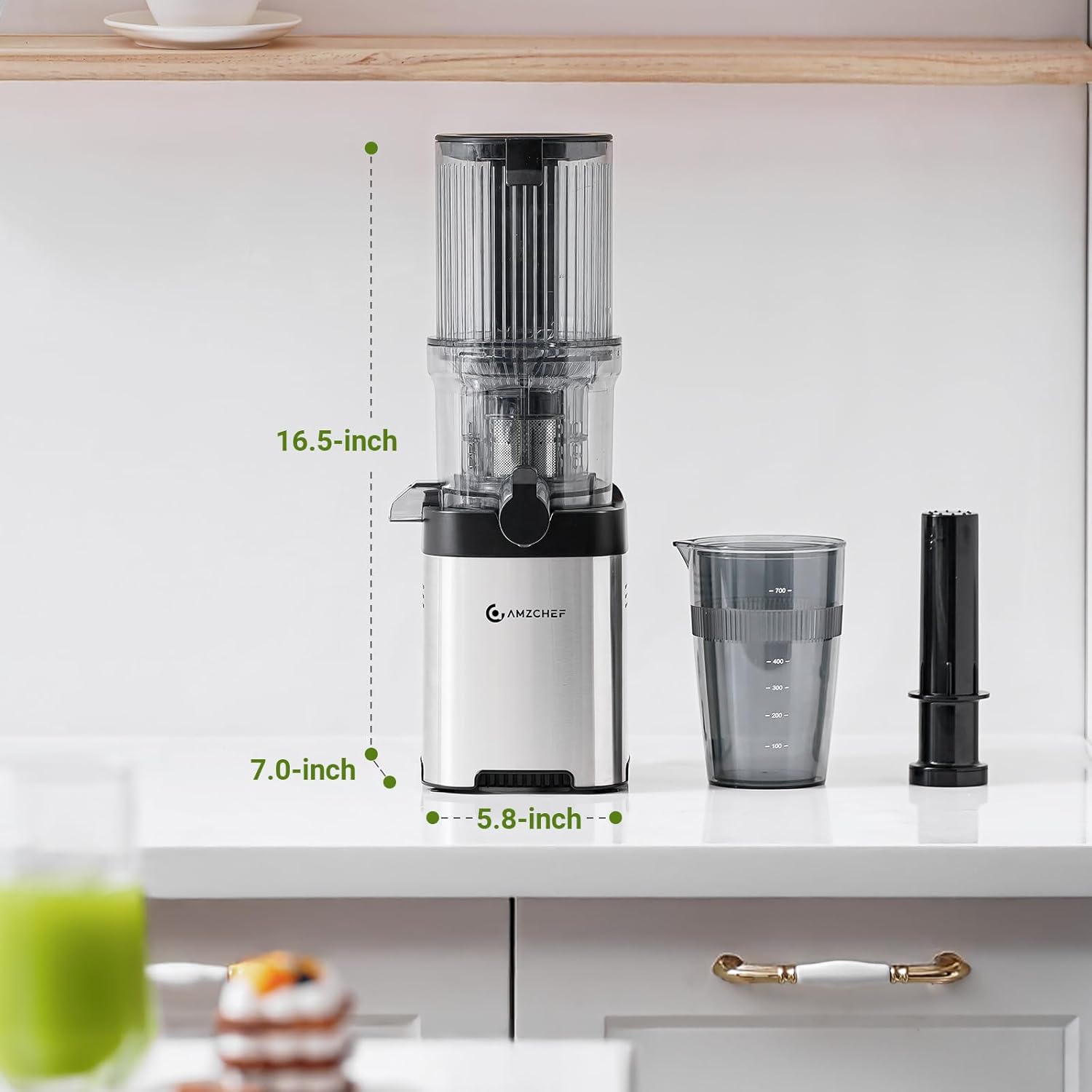 AMZCHEF Cold Press Juicer, Juicer Machines