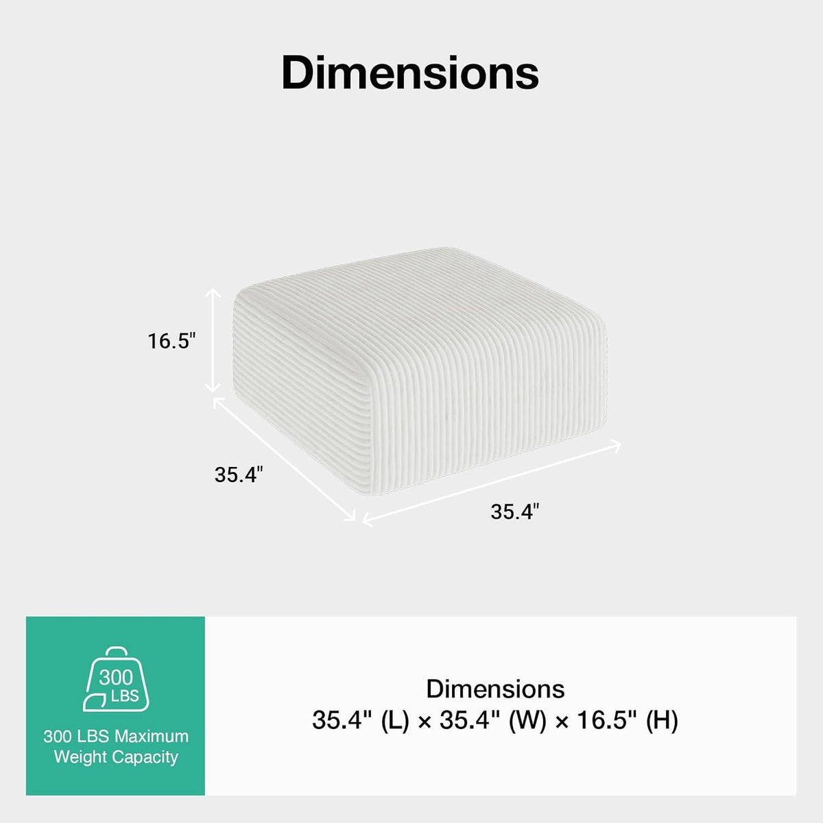 Novilla Modular Sectional Sofa,  No Assembly Required (Ottoman)