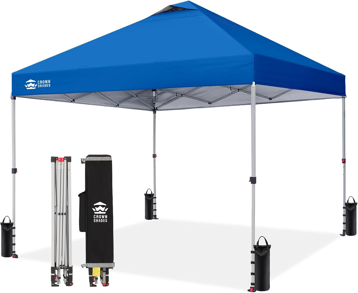 CROWN SHADES 10x10 Pop Up Canopy Tent, Blue