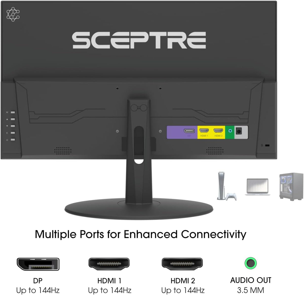 Sceptre New 22-inch Prime Monitor, Machine Black 2026 (FW144 Series)